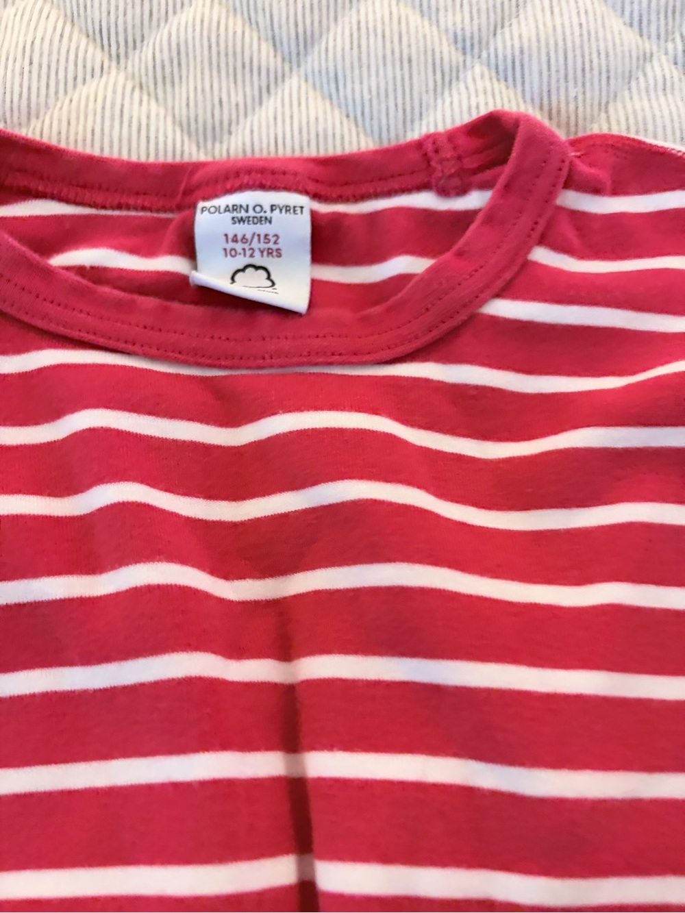 Polarn O. Pyret Red & White Striped pajamas